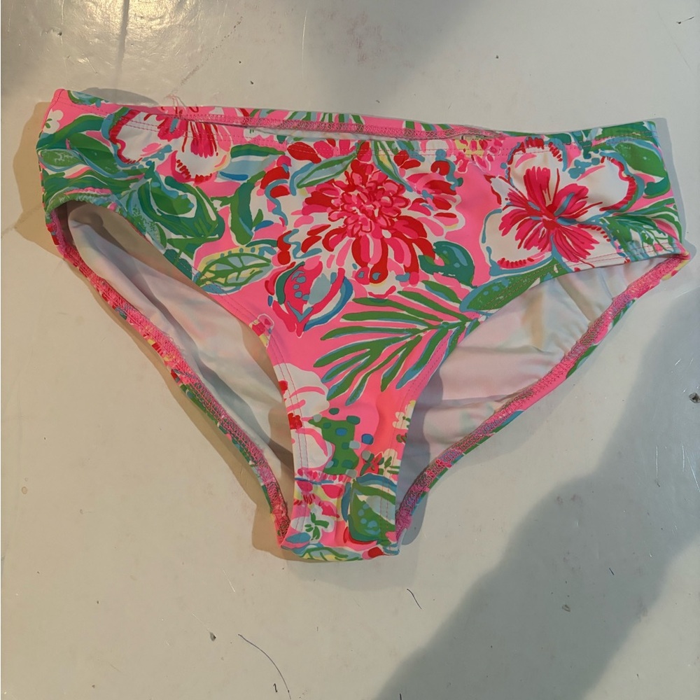 Lilly Pulitzer Floral Bikini Bottom 14 Girls